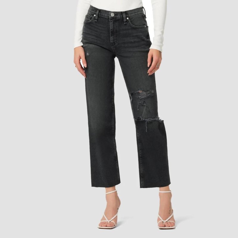 Shop Hudson Remi High Rise Straight Jeans In Black