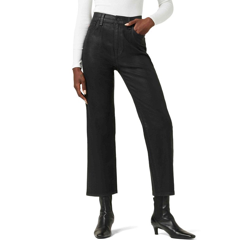 Shop Hudson Women's Noa High Rise Straight Crop Jeans In Black