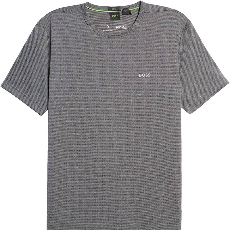 Shop Hugo Boss Men Leisure Jersey Short Raglan Sleeve Crew Neck Tariq T-shirt In Grey