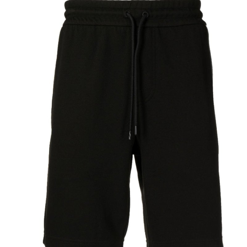 Shop Hugo Boss Men's Black Lamson 94 Knit Jogger Shorts