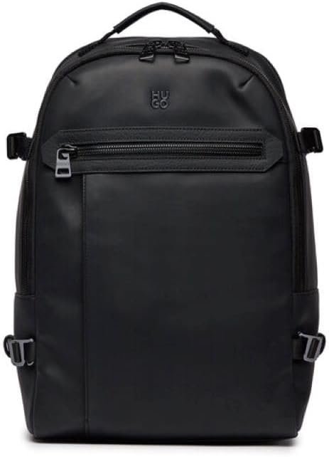 Shop Hugo Boss Men's Faux Leather Elliot 3.0 Backpack In Black