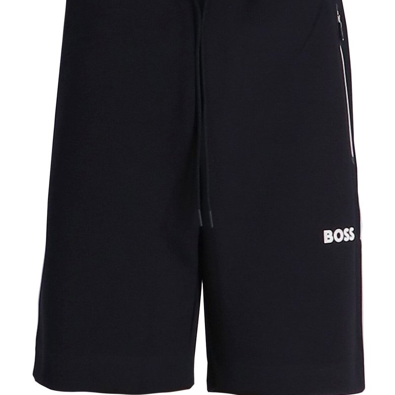 Hugo Boss Men's Headlo 1 Cotton Knit Track Shorts In Blue
