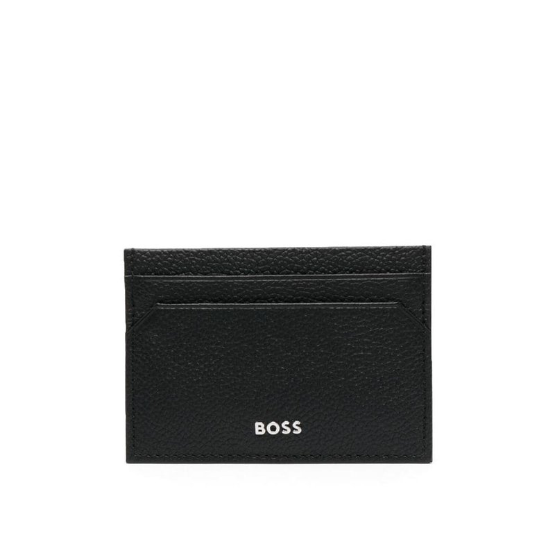 Shop Hugo Boss Men's Highway Black Pebbled Leather Card Case Wallet
