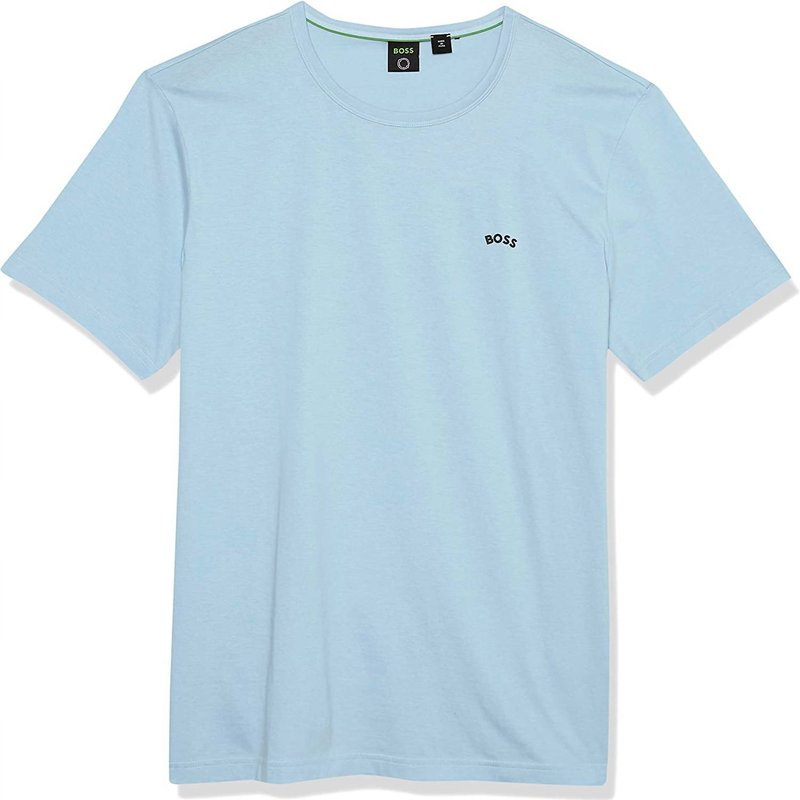 Shop Hugo Boss Men's Modern Fit Basic Single Jersey T-shirt In Blue