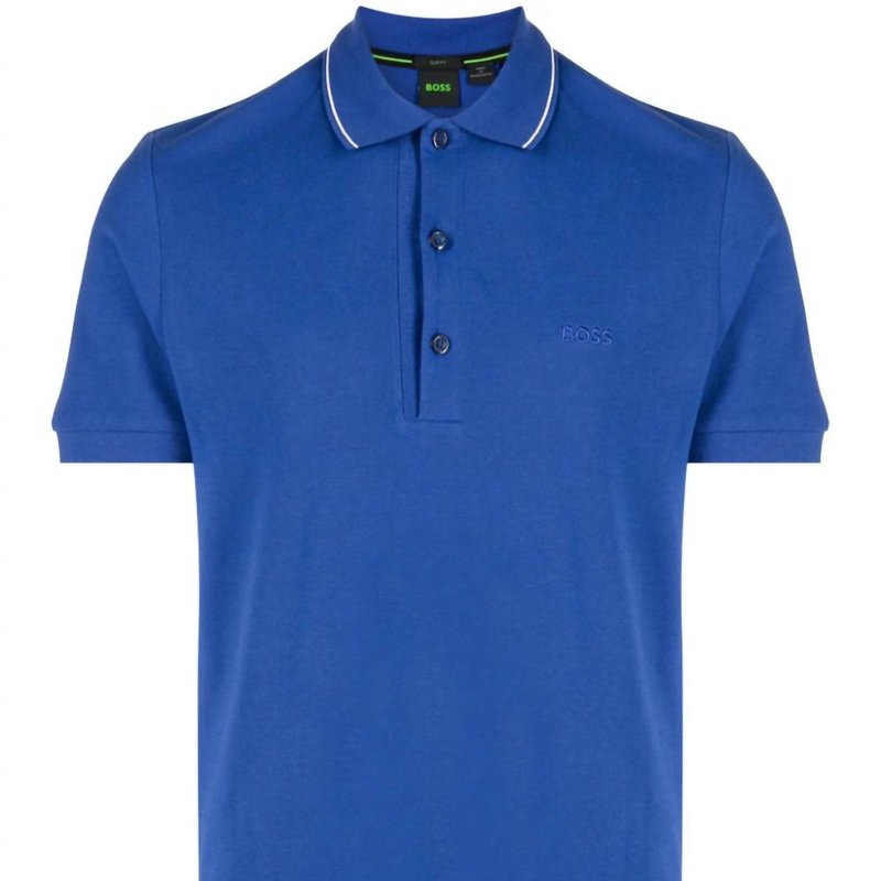 Shop Hugo Boss Men's Paulle 4 Ncsa Short Sleeve Polo In Blue