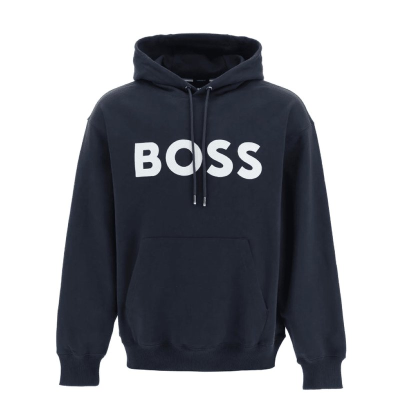 Shop Hugo Boss Men's Sullivan Hoodie Sweatshirt In Blue