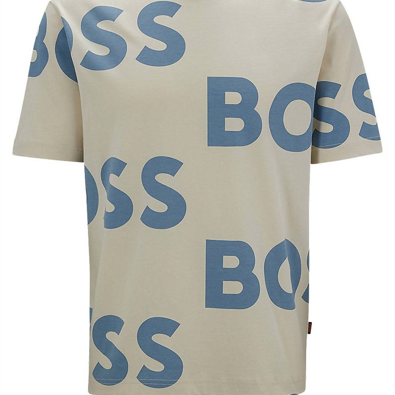 Shop Hugo Boss Men's Tecool Logo Short Sleeve T-shirt In Brown