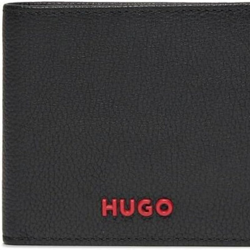 Shop Hugo Boss Subway Grain Leather Eight Slot Wallet In Black
