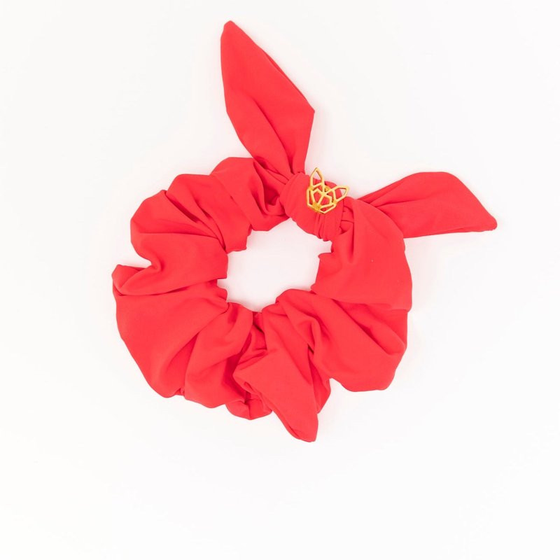 Hunny Bunny Collection Mini Girl's Poolside Scrunchies In Red