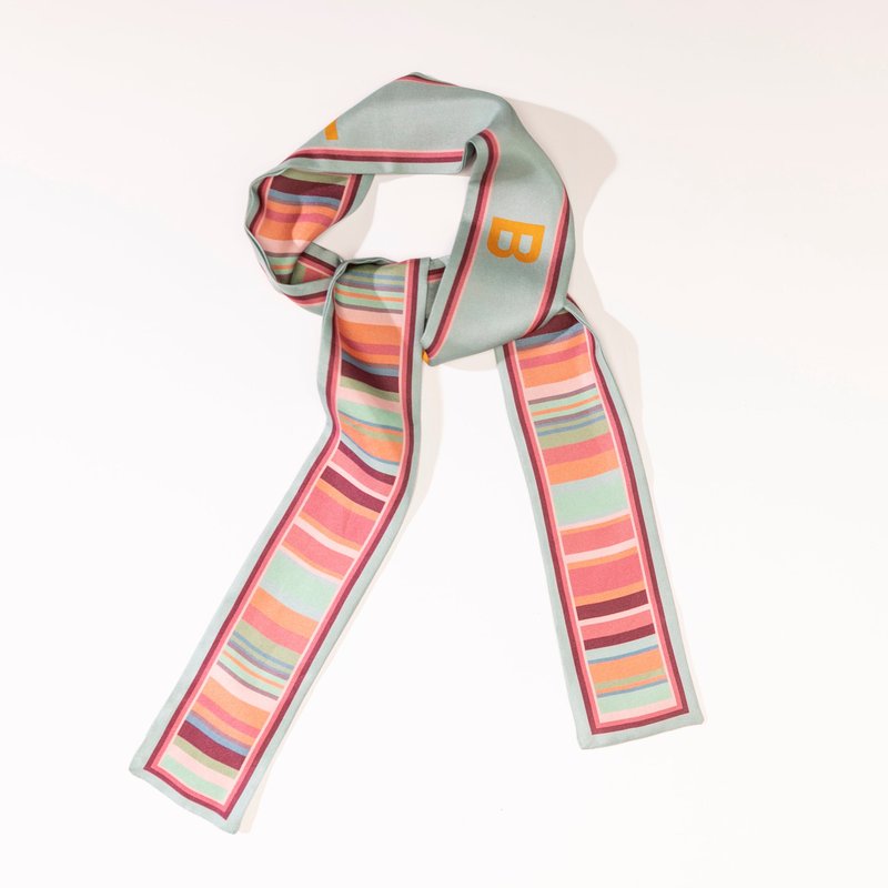 Hunny Bunny Collection Rainbow Baja Long Skinny Scarf In Pink