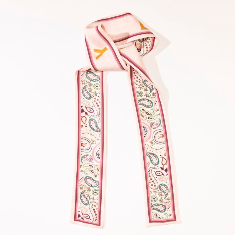 Shop Hunny Bunny Collection Rainbow Paisley Long Skinny Scarf In Pink