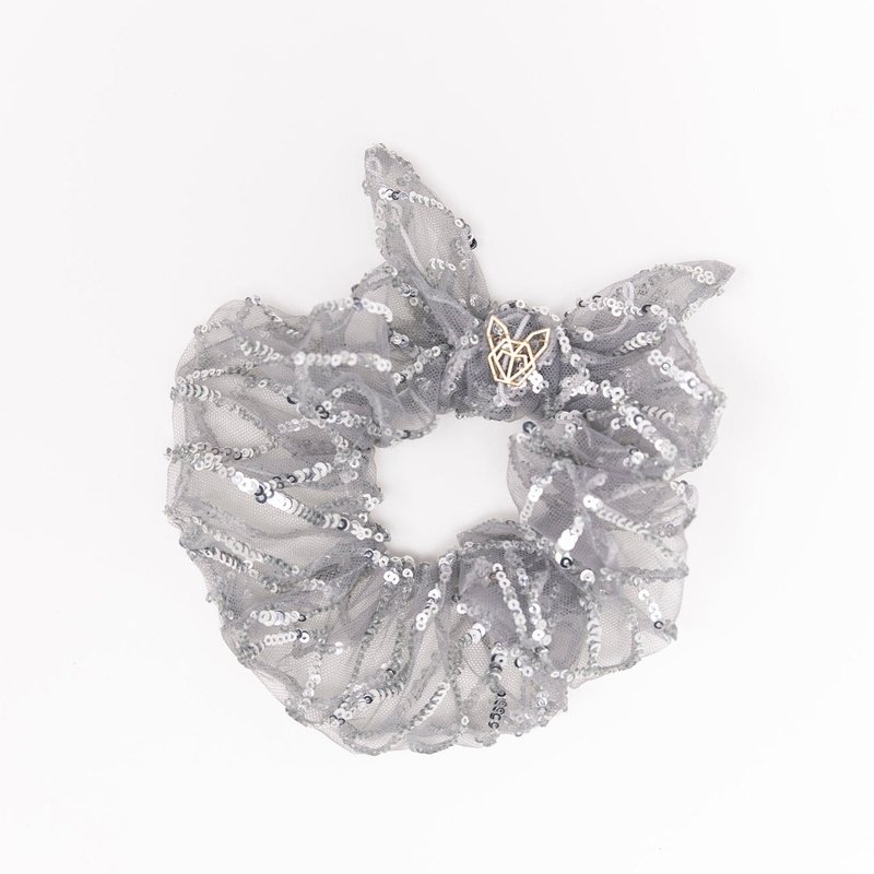 Hunny Bunny Collection Women's Holiday Scrunchie In Skyfall In Grey