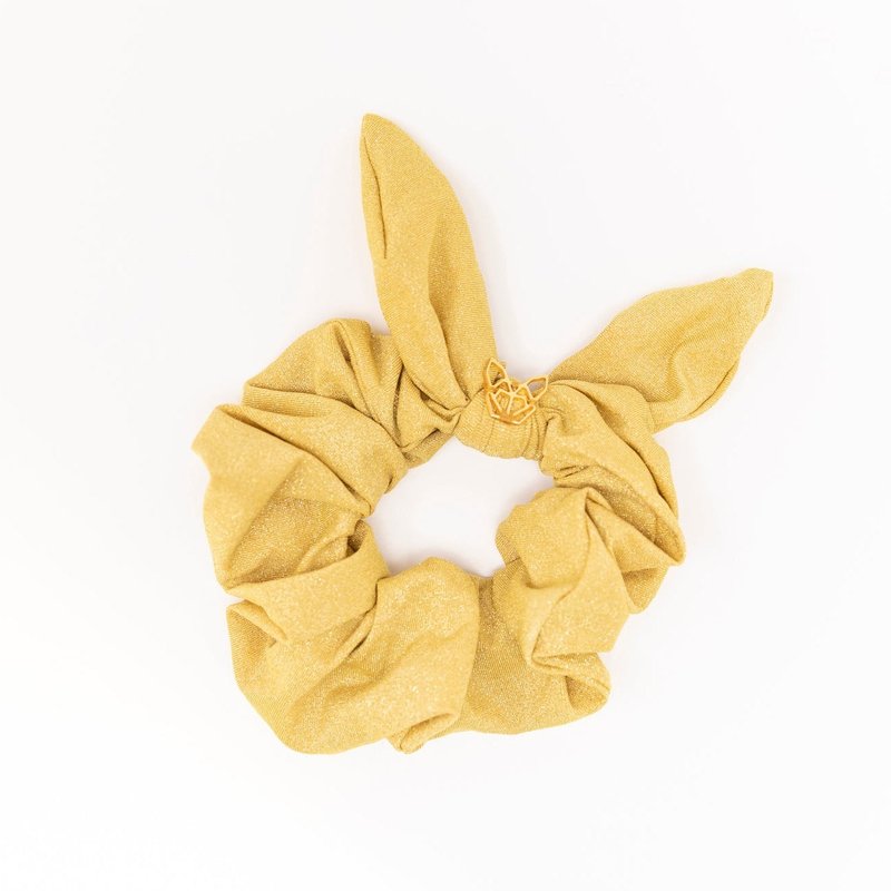 Hunny Bunny Collection Women's Poolside Hunny Scrunchie In Yellow Shimmer