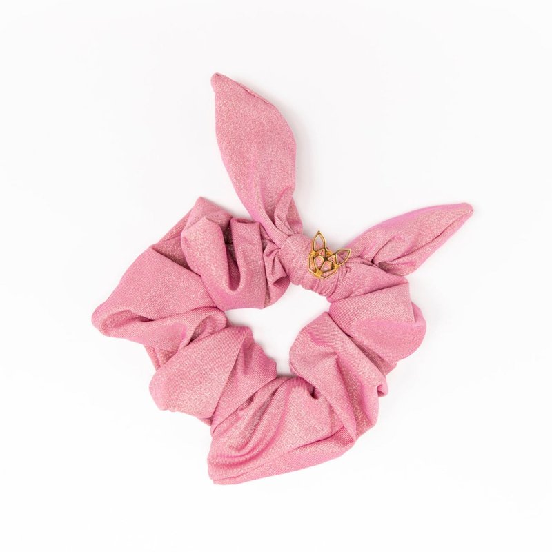 Hunny Bunny Collection Women's Poolside Scrunchie In Blush Shimmer In Pink