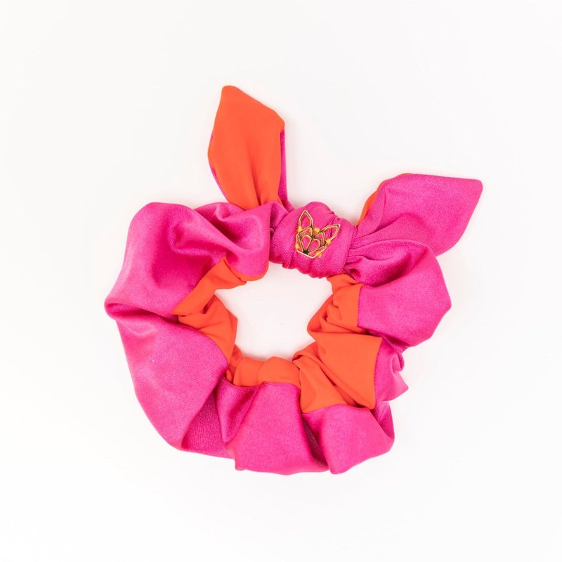 Hunny Bunny Collection Women's Poolside Scrunchie In Fruit Punch/orange Crush Combo