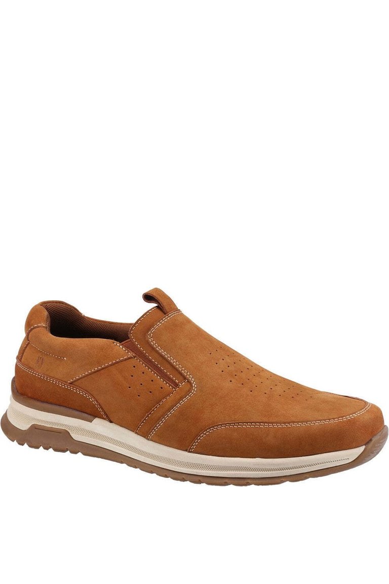 Mens Cole Leather Casual Shoes - Tan - Tan