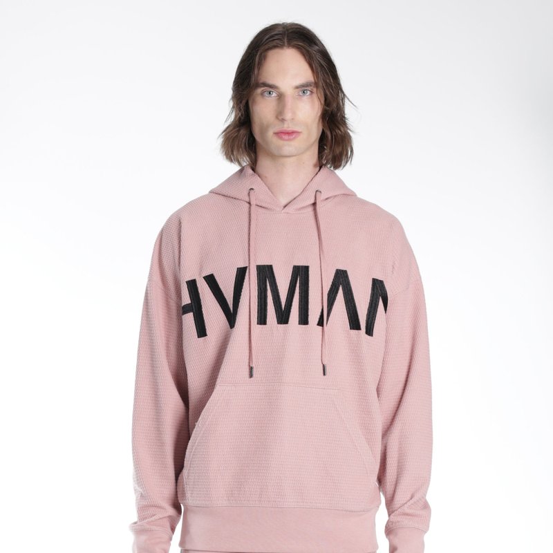 Hvman Chosen To Prevail Pullover Sweatshirt Waffle Knit In Dusty Pink