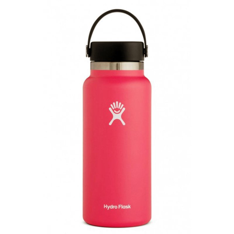 Hydro Flask Vacuum Insulated Stainless Steel Water Bottle Wide Mouth With Flex Cap 32 oz In Pink
