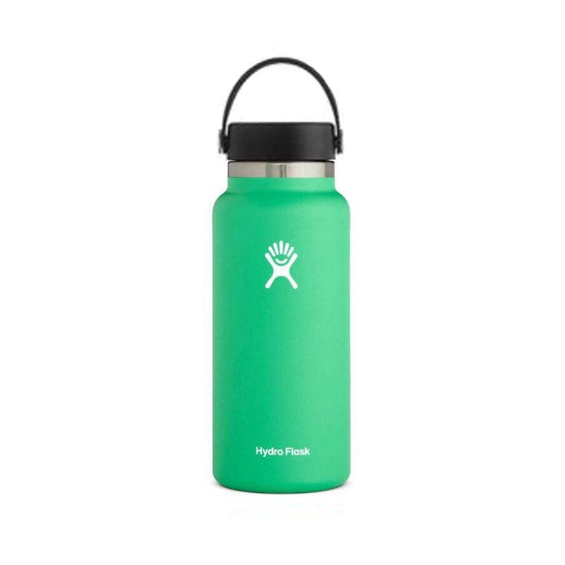 Hydro Flask Vacuum Insulated Stainless Steel Water Bottle Wide Mouth With Flex Cap 40oz In Green