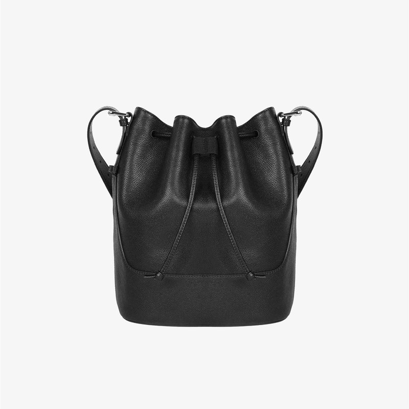 Hyer Goods Luxe Cinch Bucket Bag In Black