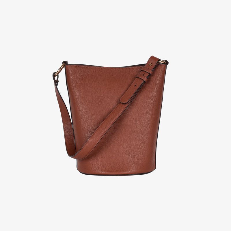 Hyer Goods Luxe Convertible Bucket Bag In Brown