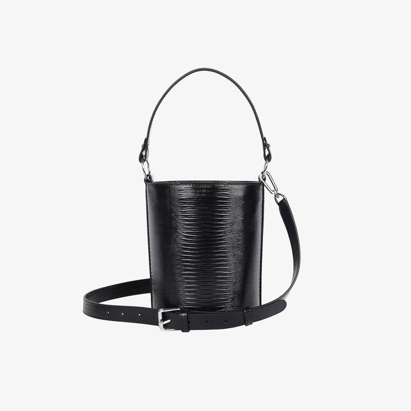 Hyer Goods Luxe Mini Bucket Bag In Black