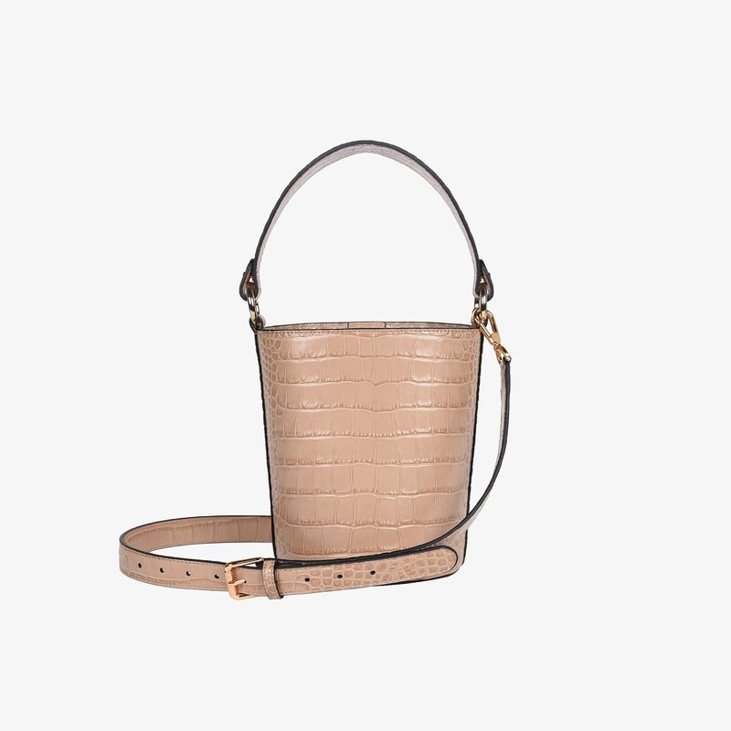 Hyer Goods Luxe Mini Bucket Bag In Brown