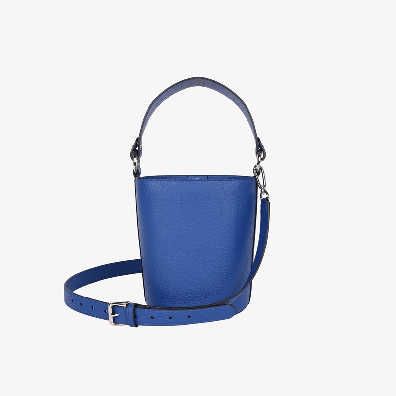 Hyer Goods Luxe Mini Bucket Bag In Blue