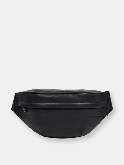 HYER GOODS Upcycled Leather Belt Bag- Black Croc product