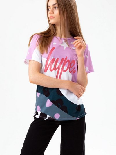 Hype Girls Star Wave Glitter Script T-Shirt product