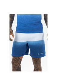 Hype Mens Lake Fade Scribble Casual Shorts - Blue/white
