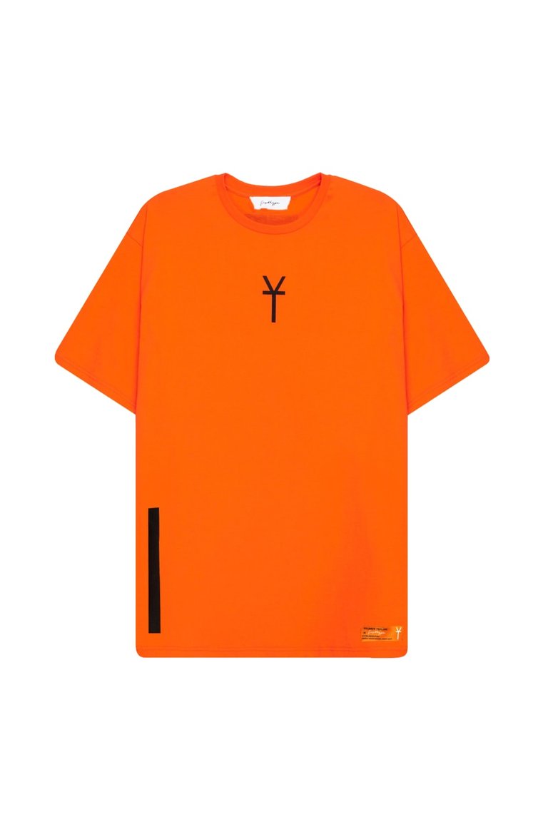 Hype Mens Youngs Teflon Oversized T-Shirt (Orange/Black) - Orange/Black