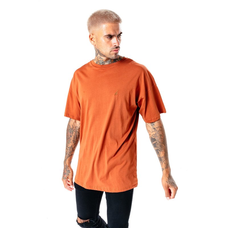 Hype Mens Oversized T-shirt In Brown