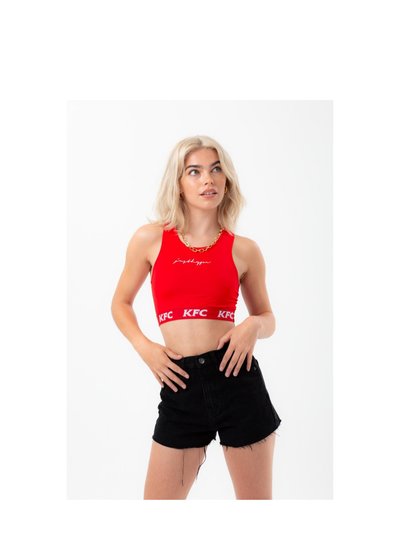 Hype Womens/Ladies Repeat Logo KFC Bralette - Red/White product