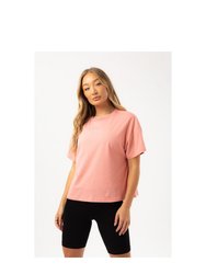 Womens/Ladies Scribble Boxy T-Shirt - Blush - Blush