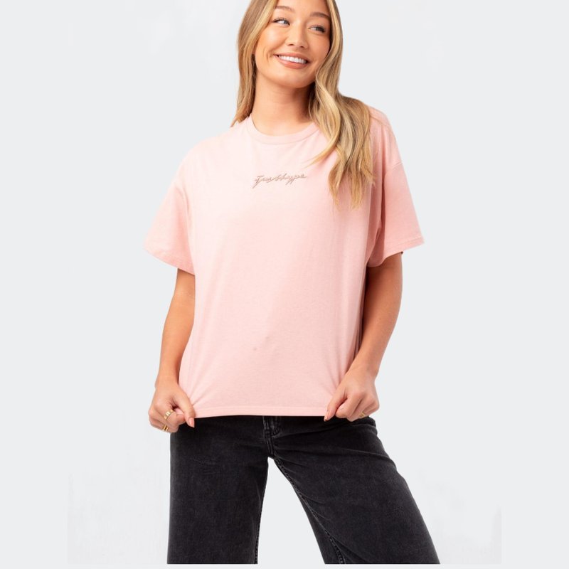 Hype Womens/ladies Scribble Boxy T-shirt In Pink