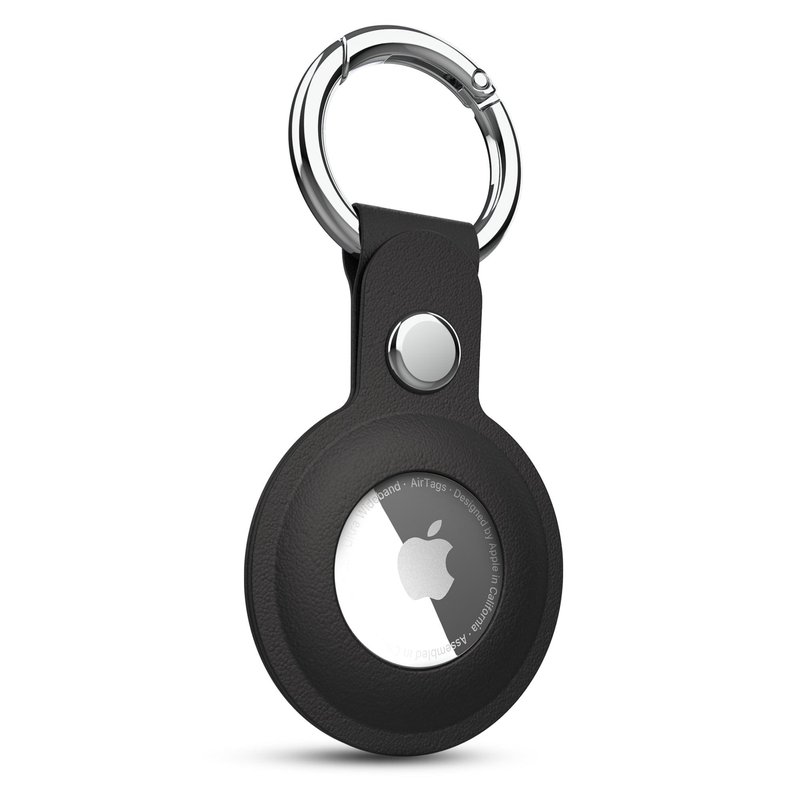 Hypergear Aircover Vegan Leather Keyring For Airtag In Black