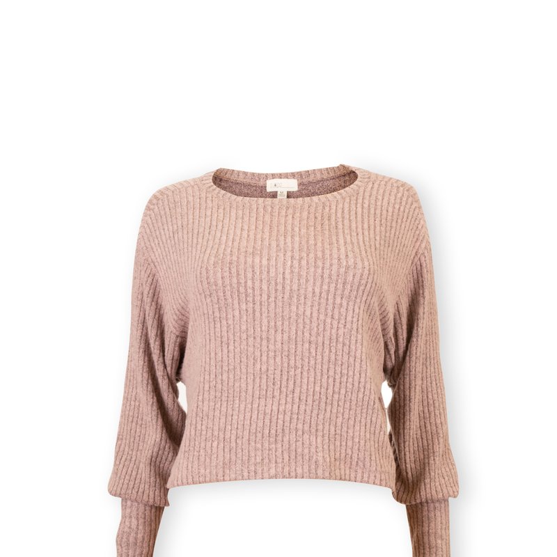 I Am By Studio 51 Pretty Sleeve Dolman Cropped Top In Pink