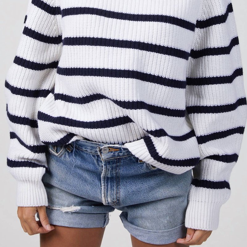 In The Mood For Love Fiona Striped Sweater In White