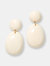 Ivory Resin Drop Post Earrings - Ivory