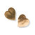 Small Heart Post Earrings - Brown