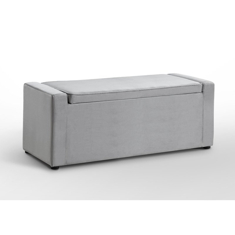Inspired Home Carson Storage Bench In Grey