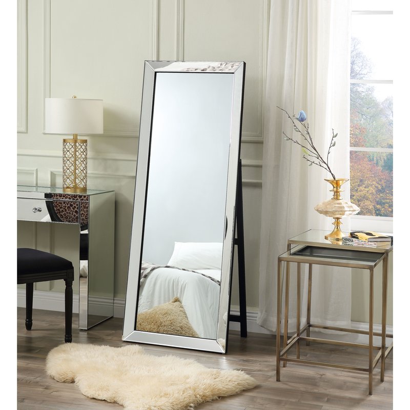 Inspired Home Floor Mirror In Grey