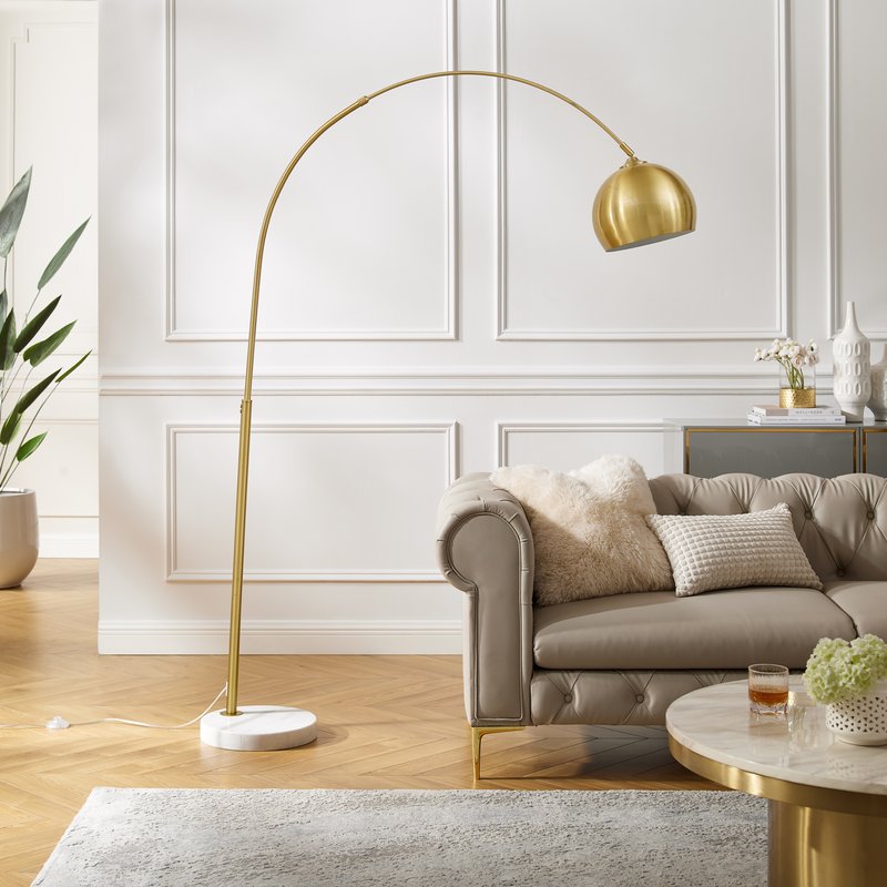 Inspired Home Maycie Floor Lamp In Gold