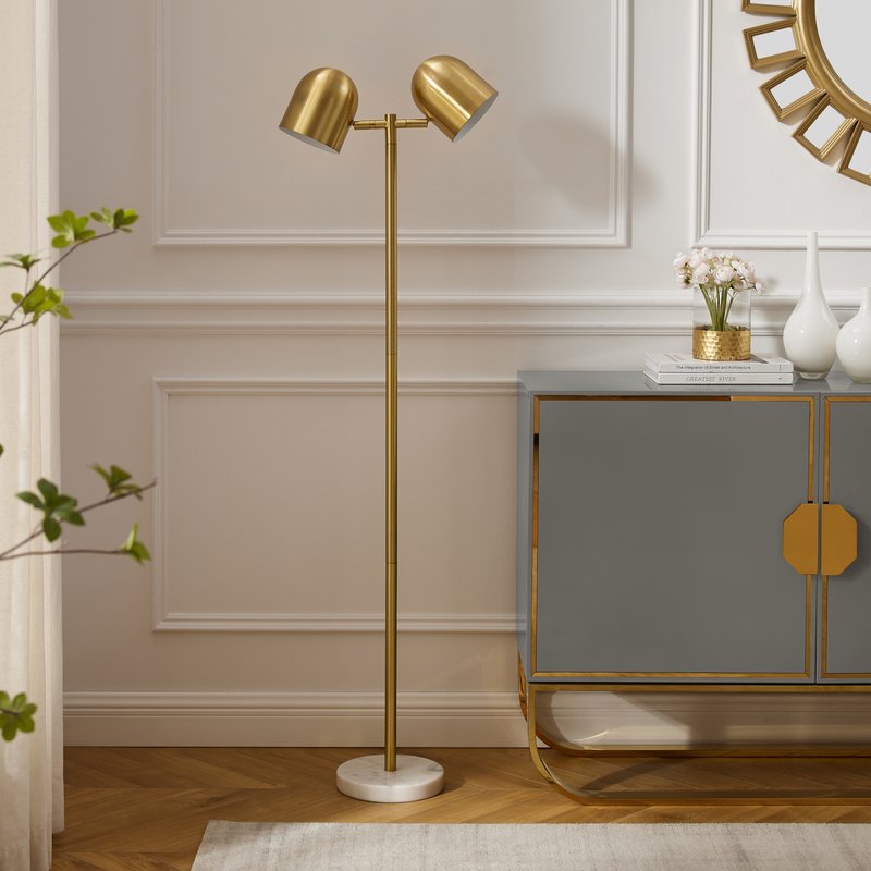 Inspired Home Paetyn Floor Lamp In Gold