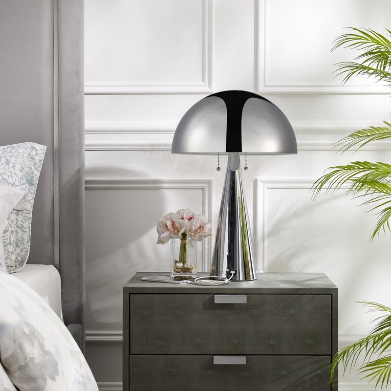 Inspired Home Zahraa Table Lamp In Grey