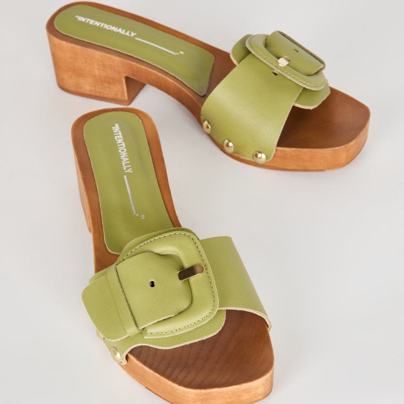 Intentionally Blank Mar Clog Sandal In Olive