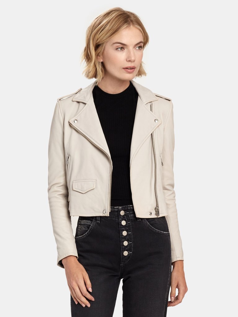 Ashville Leather Jacket  - Grey