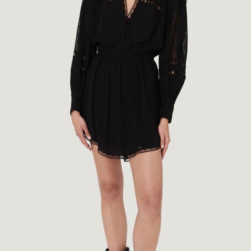 Shop Iro Cassie V-neck Mini Dress In Black