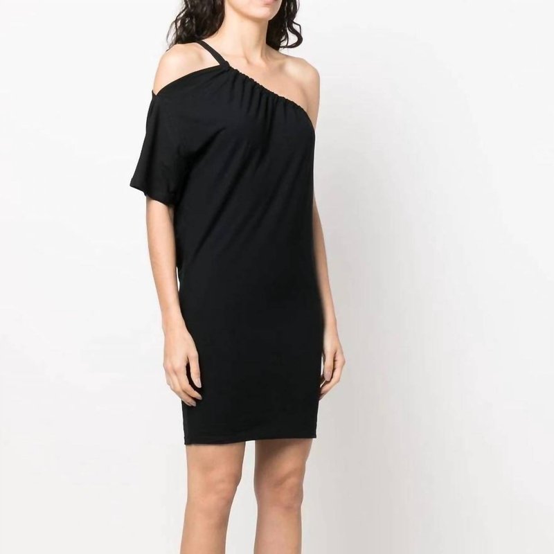 Shop Iro Handra One Shoulder Dress In Black